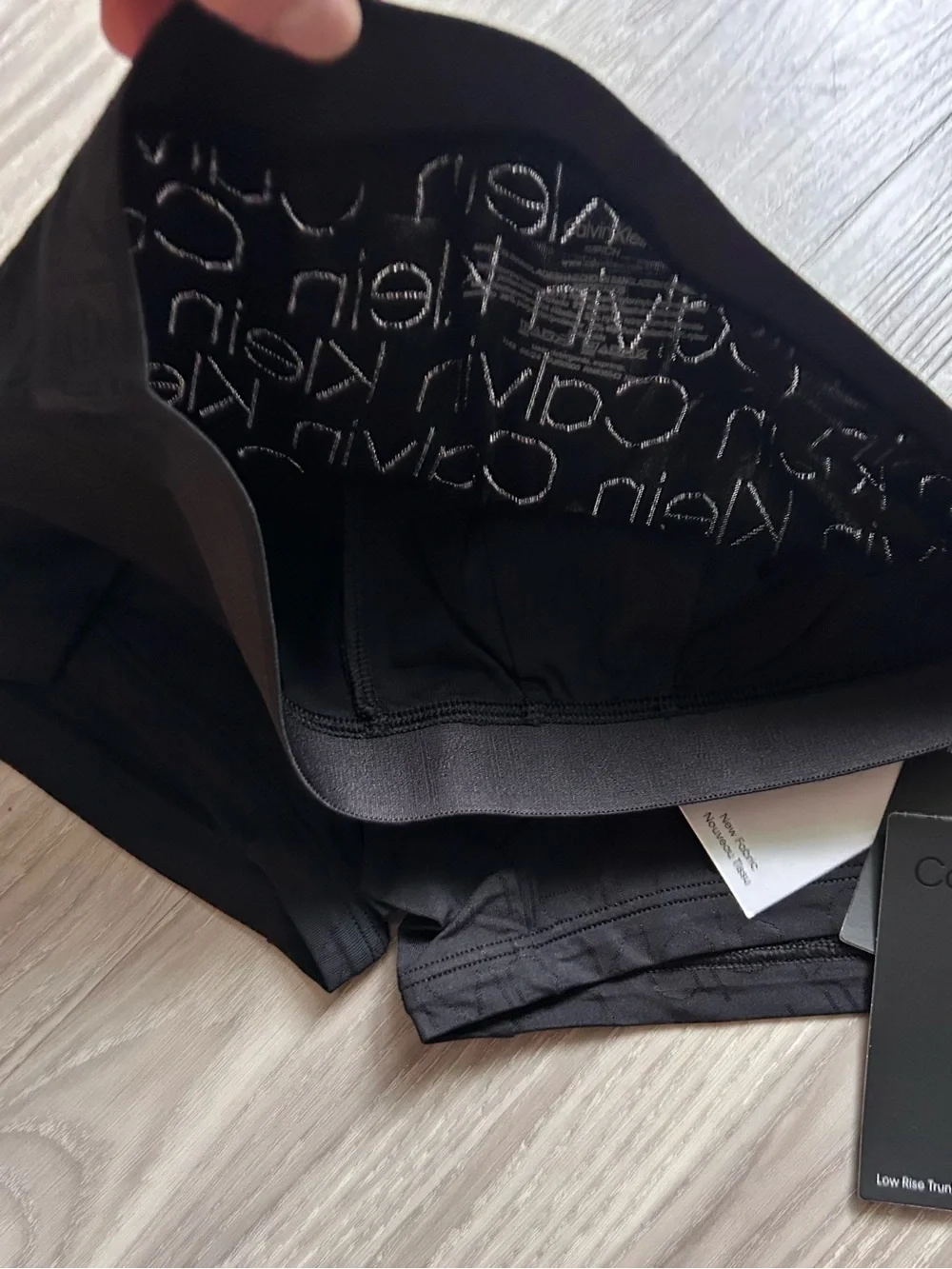 Calvin Klein | CK Black Low Rise Jacquard Trunk in Black (Small)
